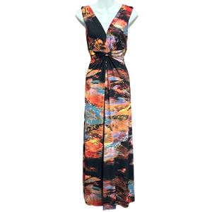 Bali stretchy sunset maxi dress Size 14 Resort Vacation Cruisewear sleeveless